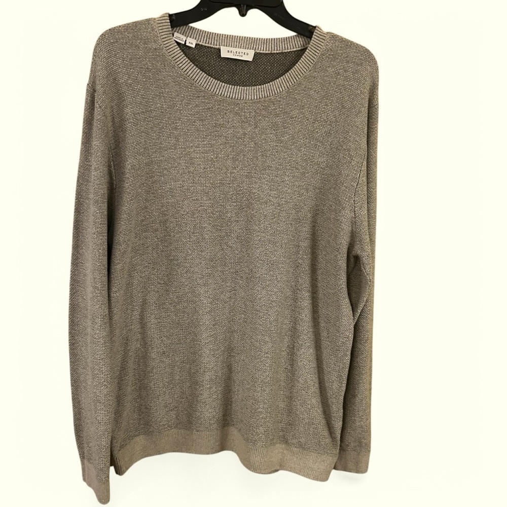 Selected Homme SLHNEW Jeff Crew Neck knit sweater neutral cotton size XXL